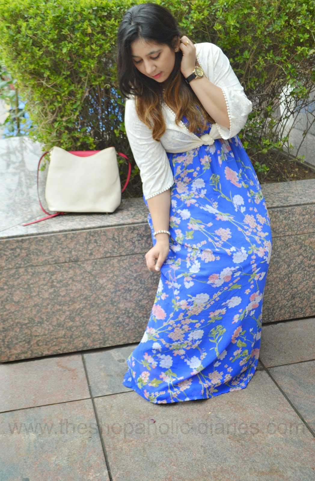 OOTD Call It Spring Floral Maxi Dress and Sheer Shrug The